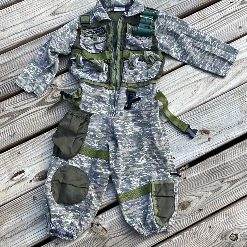 KIDS Special Forces Military Jumpsuit Costume Size 3-4